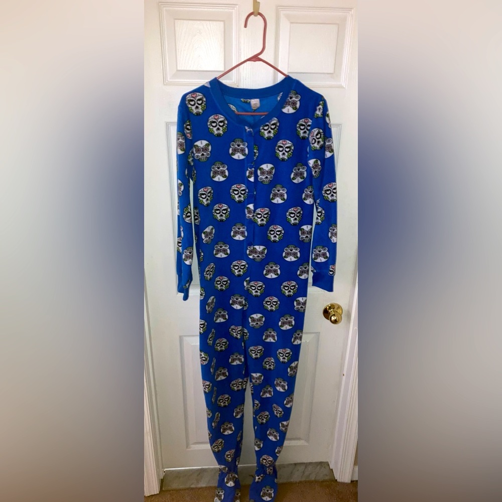 LG Blue Dia De Los Muertos Onesie